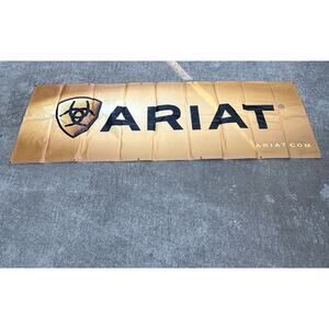 Huge ARIAT Western Company Screen Press Banner Canvas Sign w/ Grommets 36”x 118”